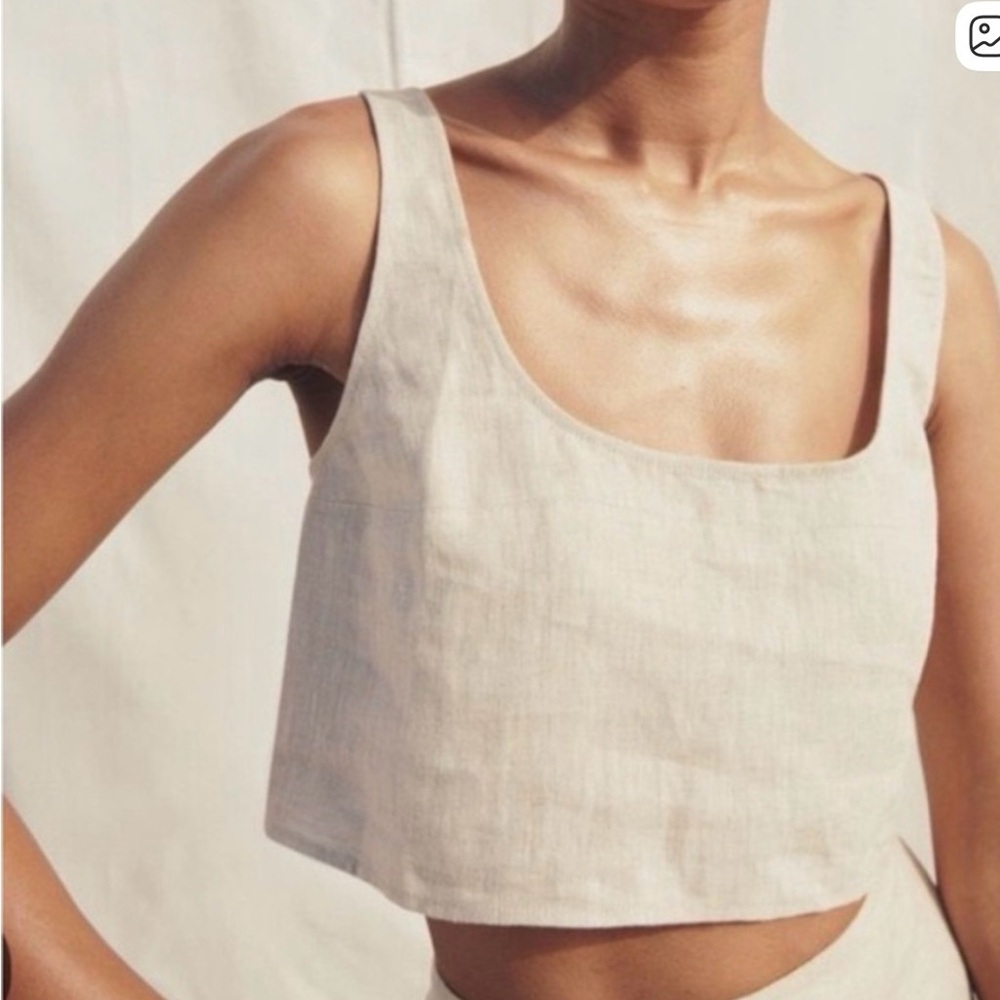 Reformation Adalyn Linen Top Women's Size 12 NWOT